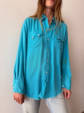 40s Teal Gab Western Shirt