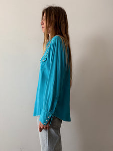 40s Teal Gab Western Shirt