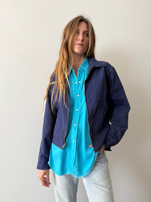50s Blue Light Cotton Jacket