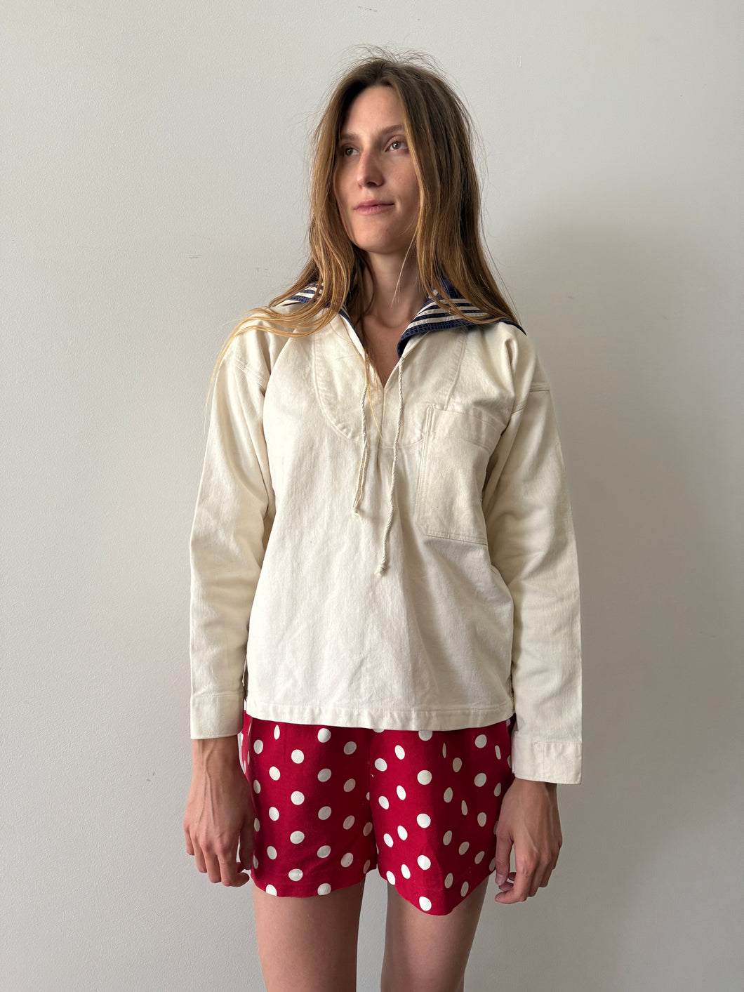 European Cotton Navy Middy