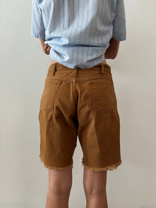 60s Brown Cut Off Jean Shorts