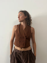 Turn of The Century Cotton Brown Vest