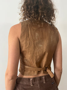 Turn of The Century Cotton Brown Vest