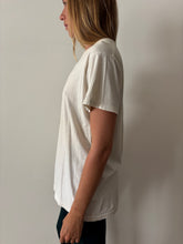 Worn Soft White Cotton Tee