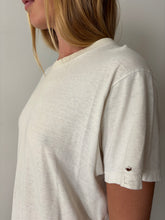 Worn Soft White Cotton Tee