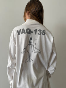 60s/70s Military Aircraft Deck Worker Long Tee