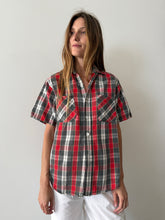 50s Penney's Short Sleeve Flannel Work Shirt