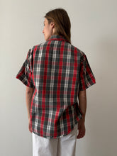 50s Penney's Short Sleeve Flannel Work Shirt