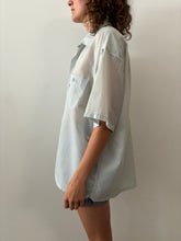 40s Seafoam Sheer Nylon Shirt