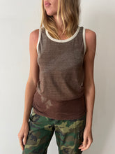 Faded Heather Brown Tank