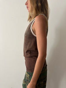 Faded Heather Brown Tank