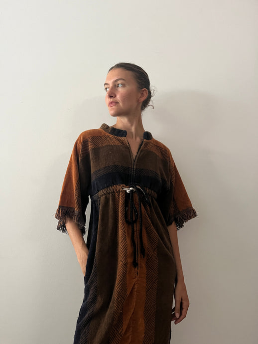 Robes of California Brown Terry Maxi Cover-Up