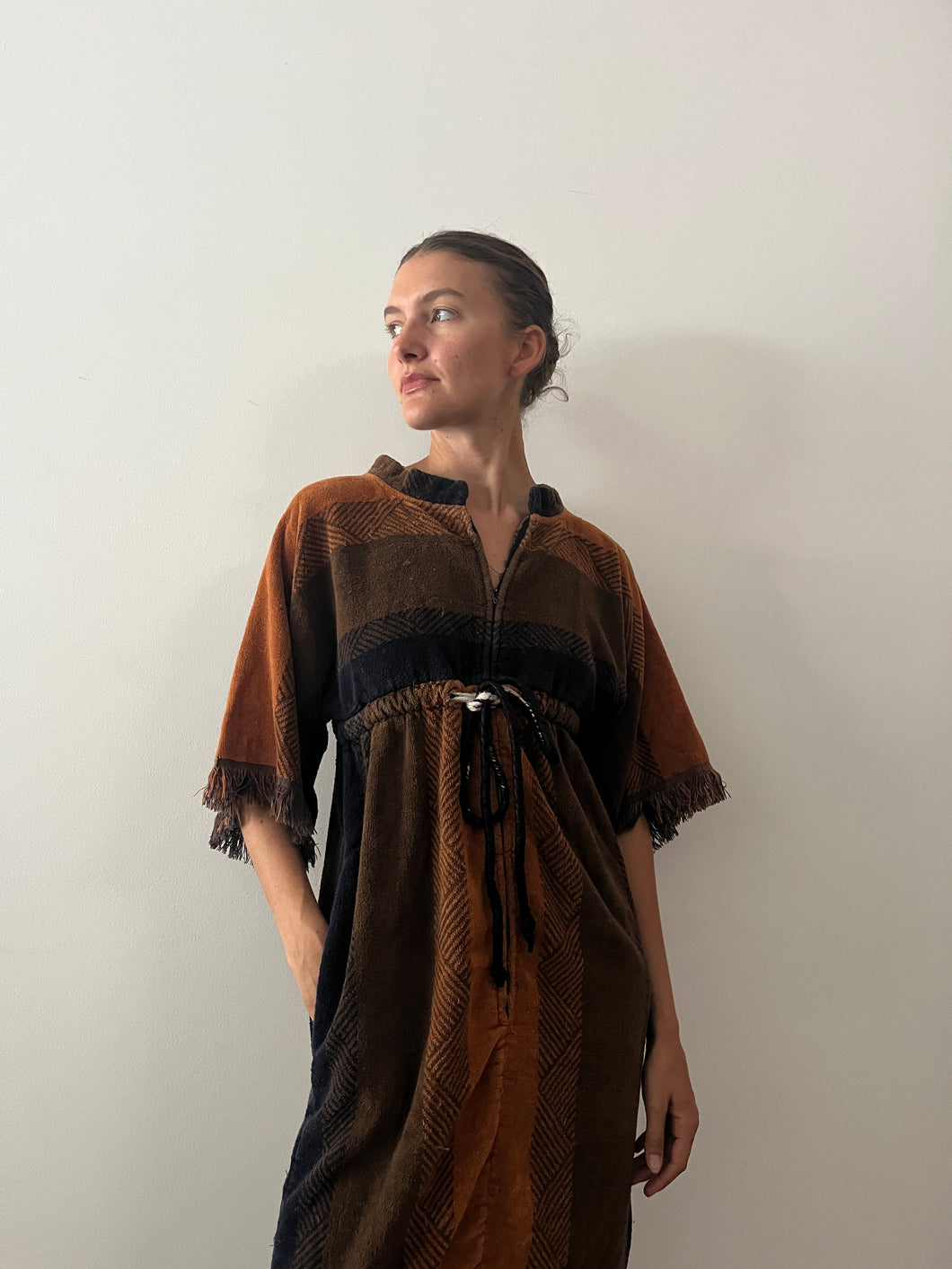 Robes of California Brown Terry Maxi Cover-Up