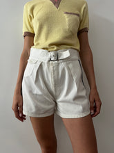 40s White Cotton Twill Shorts