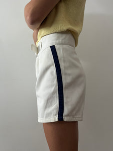 40s White Cotton Twill Shorts