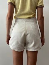 40s White Cotton Twill Shorts