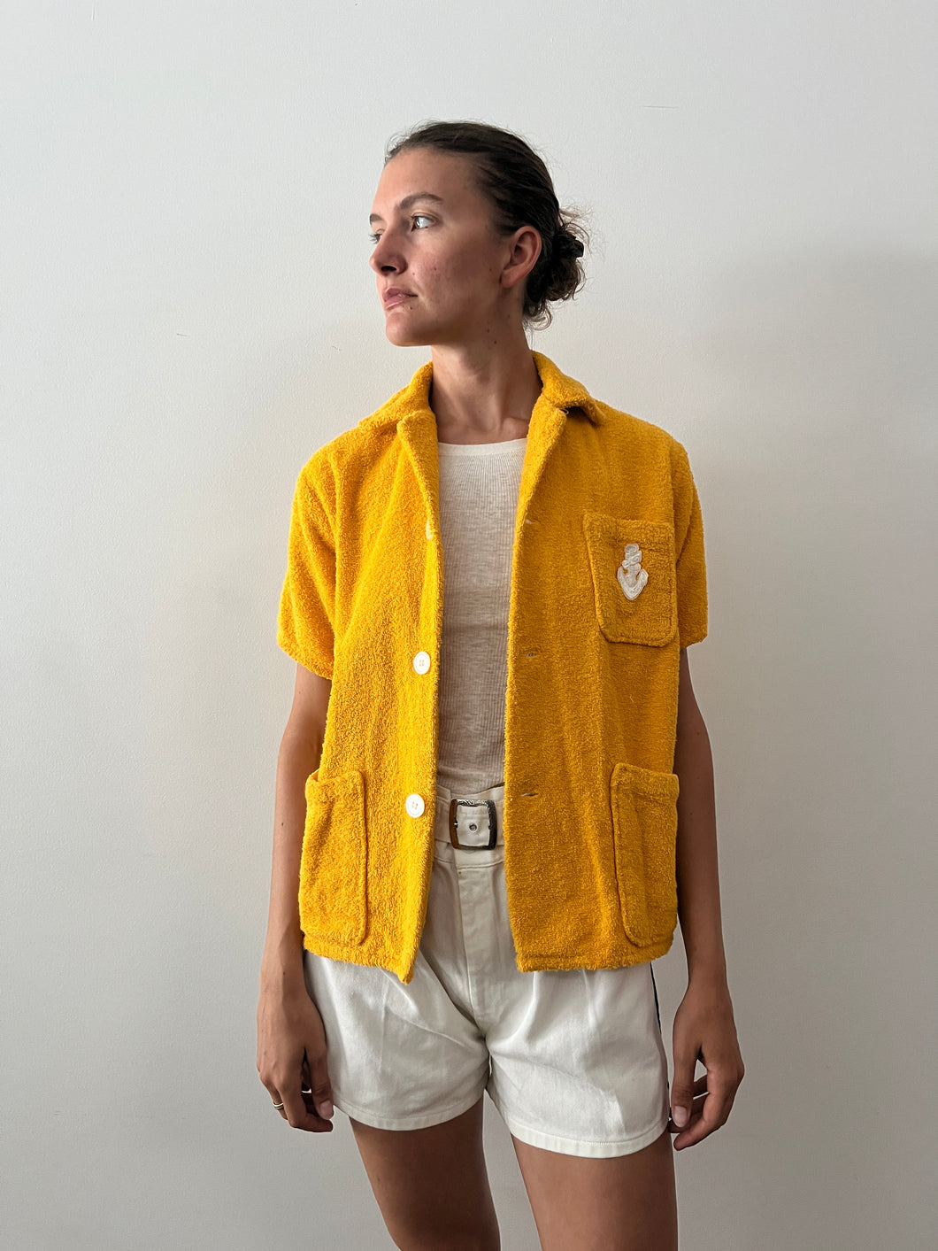 Mustard Terry Beach Jacket