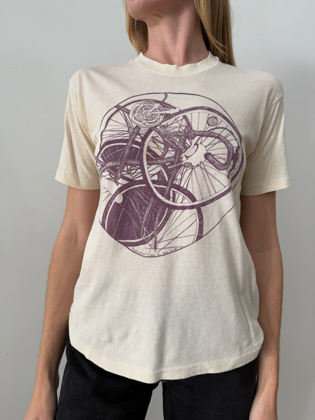 1979 Ruth San Pietro Cycling Art tee