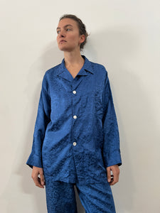 30s/40s Blue Silk Pajama Set