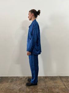 30s/40s Blue Silk Pajama Set