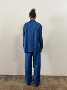30s/40s Blue Silk Pajama Set