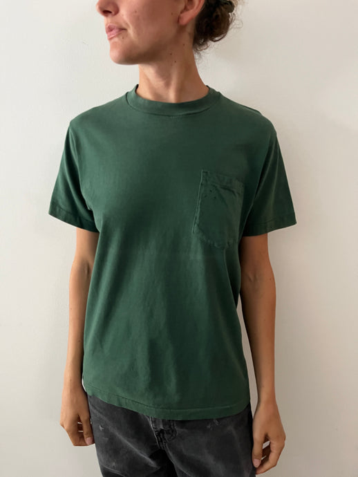 70s Green Pocket tee