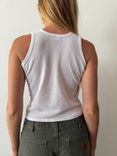 White Cotton Mesh Tank