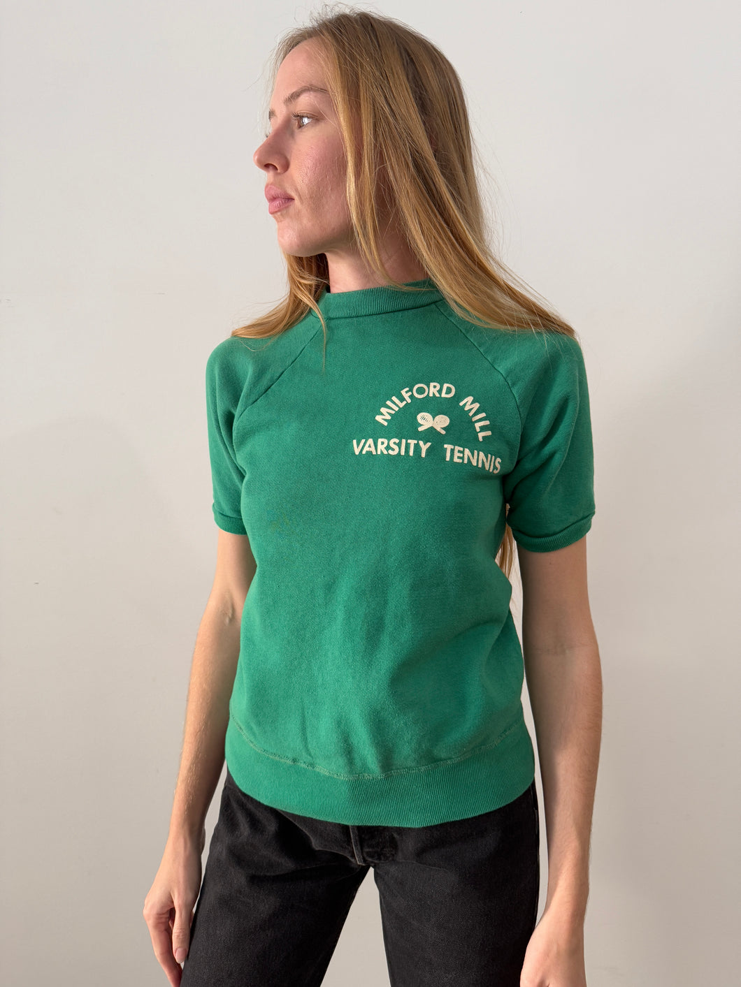 60s Varsity Tennis Shortsleeve Sweatshirt