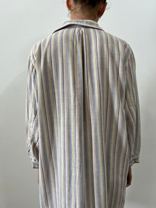 50s/60s Cotton Flannel Smock Dress