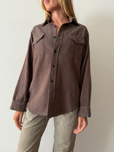70s Brown Cotton Flannel Alaskan Button Down