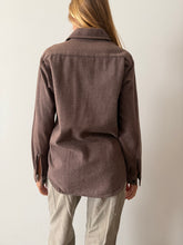 70s Brown Cotton Flannel Alaskan Button Down