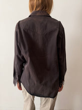 Dark Brown Wrangler Western Shirt