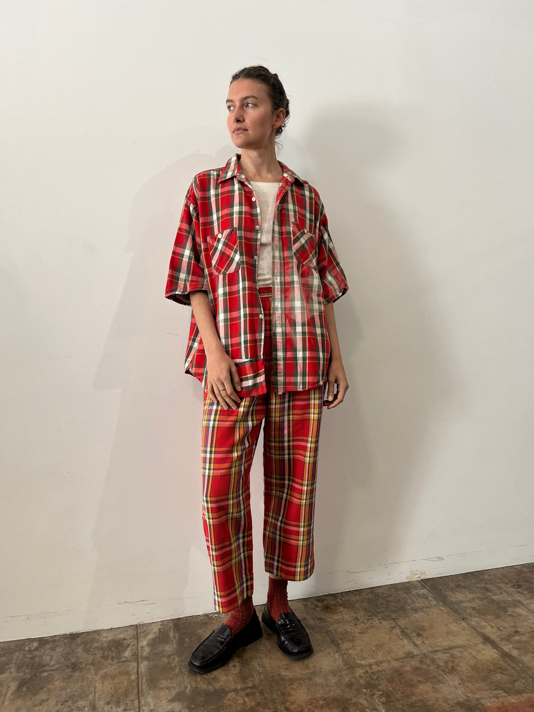 70s/80s Cotton Flannel Homemade Trousers