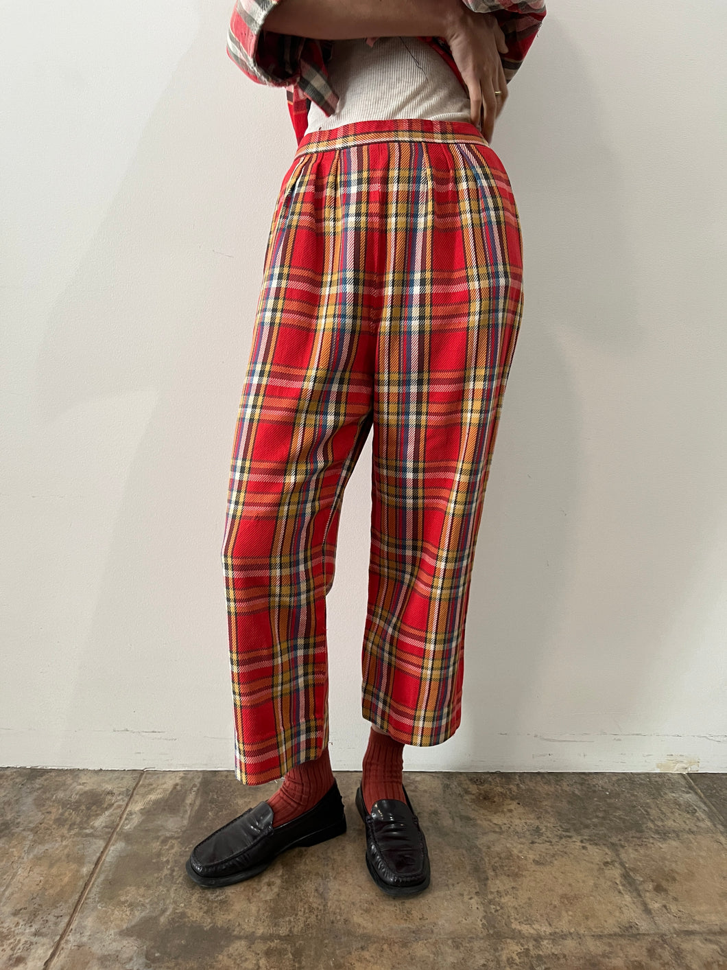 70s/80s Cotton Flannel Homemade Trousers