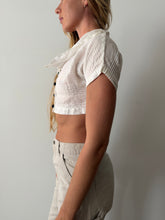 Cotton Gauze Crop Blouse