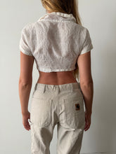 Cotton Gauze Crop Blouse