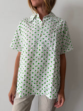 Green Polka Dot Cotton Button Down