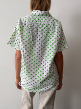 Green Polka Dot Cotton Button Down