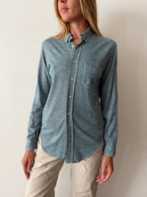 60s Blue Woven Knit Ivy League Shirt