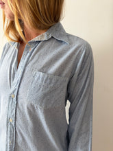 30s Blue Speckled Mens Deco Dress Shirt
