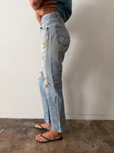 Thrashed Light Wash Levis 501s 30w