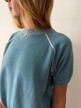 Faded Blue Short Sleeve Sweatshirt