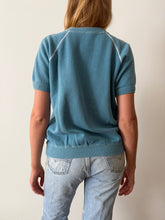 Faded Blue Short Sleeve Sweatshirt