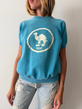 50s/60s Blue Camel Short Sleeve Sweatshirt