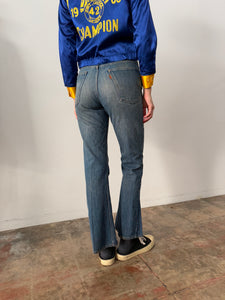 Dark Wash Orange Tab Levis Bells