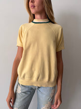Faded Yellow 60s Short Sleeve Sweatshirt