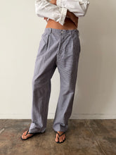 French Cotton Houndstooth Trousers 33w
