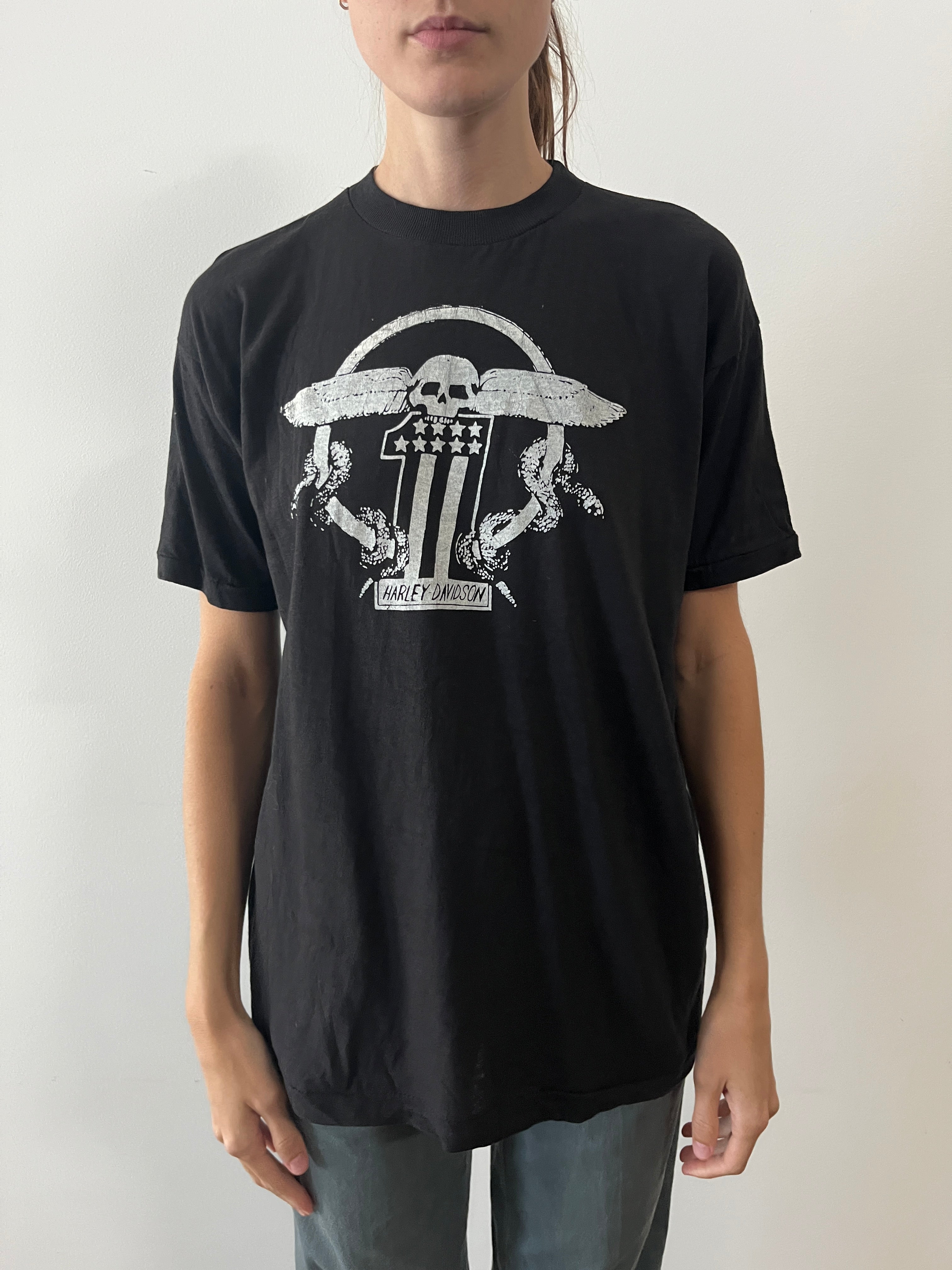 70s Harley Davidson Skull Tee – mothfood shop