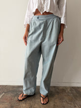 French Light Blue Cotton Uniform Pants 31w
