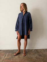 Antique French Striped Indigo Smock